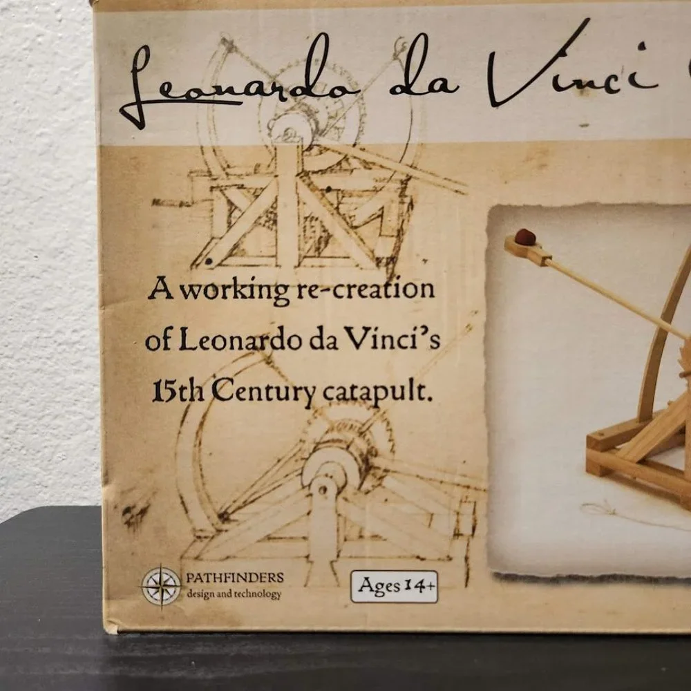 NEW Wood Leonardo da Vinci Catapult Model Craft Kit School History Engineering